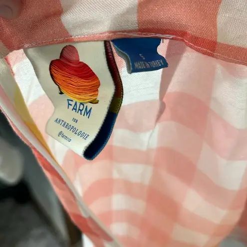 Farm Rio (by Anthropologie) Gingham Colorblock Contrast Romper, Size S