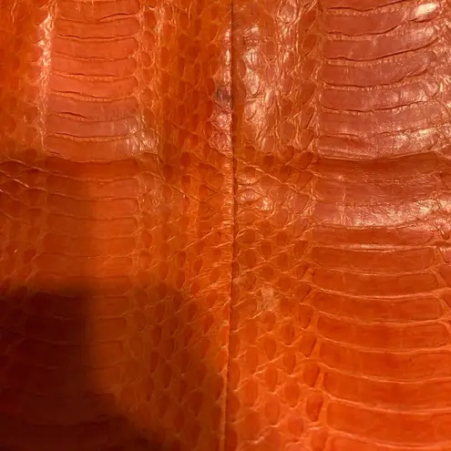 Y2k katherine kwei reptile skin bag Rare spring boho fringe orange blue spring