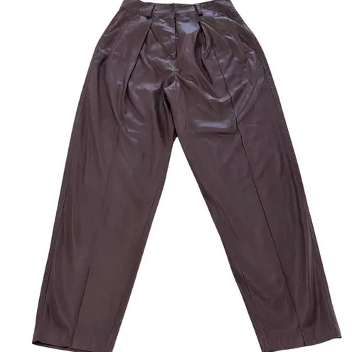 BLANK NYC  Pants Women 25 Brown Shake Faux Leather High Rise‎ Ankle
