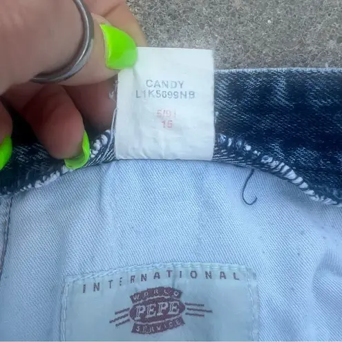 Pepe Jeans Vintage 80s Pepe Co 3D Logo Pocket Button Fly Taper Leg Jeans