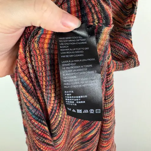 By Anthropologie Tami Sleeveless Knit Tunic Size 2X Space Dye Colorful Slit Fall Red