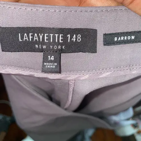 Lafayette 148 New York Barrow Wool Blend Pants Lilac Purple Size 14