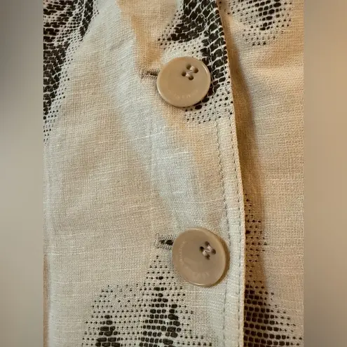 Armani Collezioni Button Front Blazer Jacket Cuffed Sleeves Flared Hem READ Sz 2