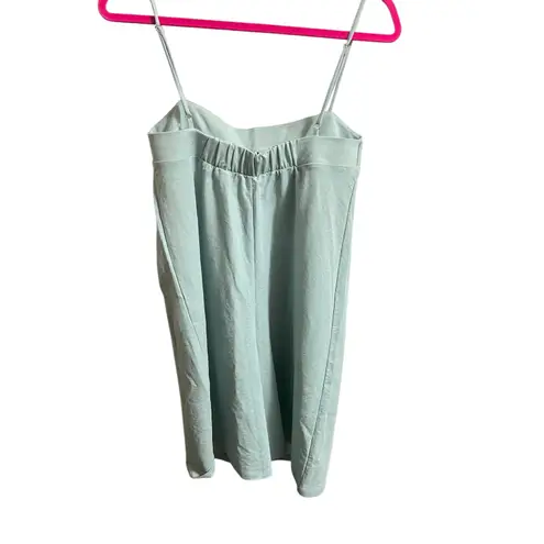 ZARA  Blue Green Strappy Culotte Jumpsuit Women's Small Wide Leg