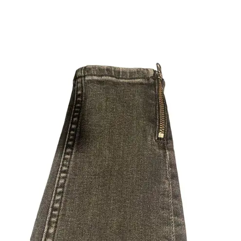 ZARA  Faded Black Distressed Zipper Classic Skinny Ankle Denim Jeans Women Sz 4