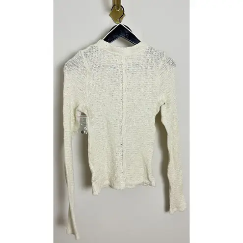 Free People  It's On Rib Cardigan in Ivory Size Medium