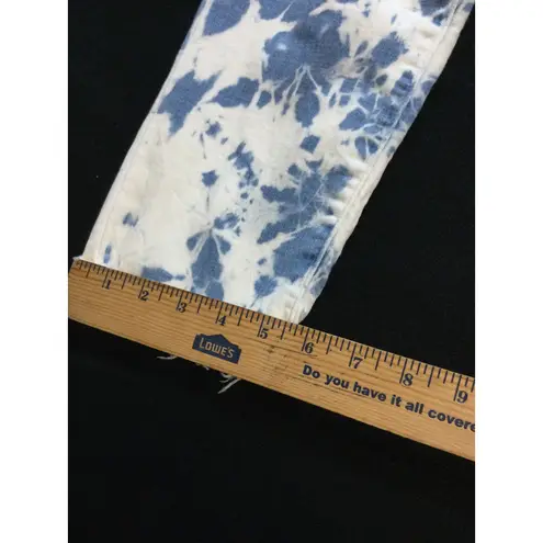 Levis F121 High Rise Ankle Skinny Jeans Women's Size 33 Blue White Bleach TieDye