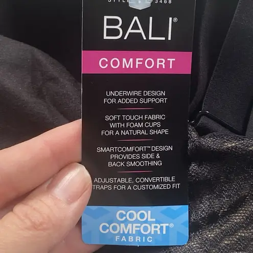 NWT Bali Comfort Revolution 42DD Black Soft Touch Wire Bra Smoothing Cool Fabric Size undefined