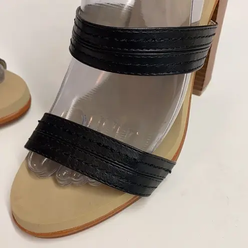 GROOVE Tribal Fringe Chunky Block Heels Size 8 A9 Black