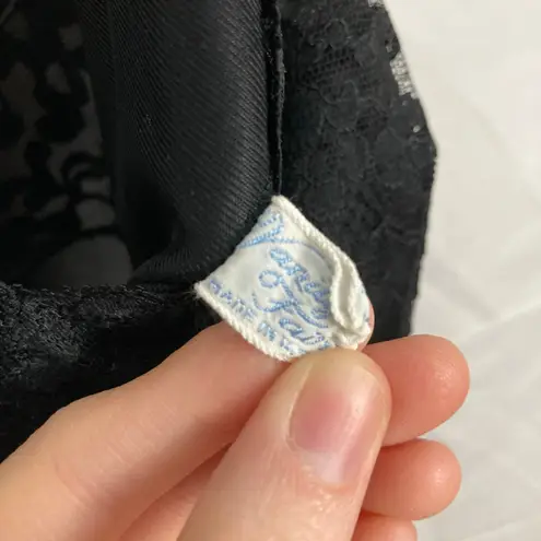 Vanity Fair VTG Womens S Black Lace Trim Slip Dress Coquette Romantic Feminine