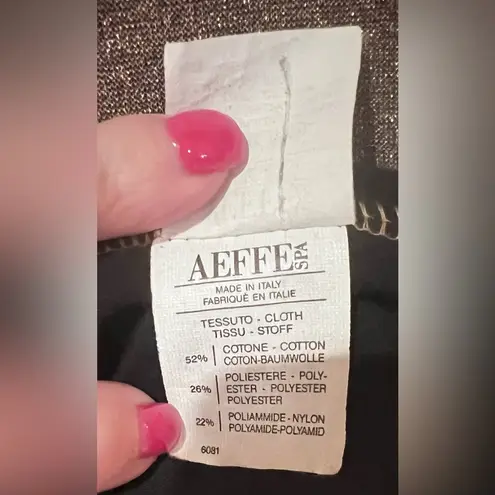 Moschino Pret-A-Porter Gold Metallic Shimmer Long-Sleeve Sweater Top Size 10