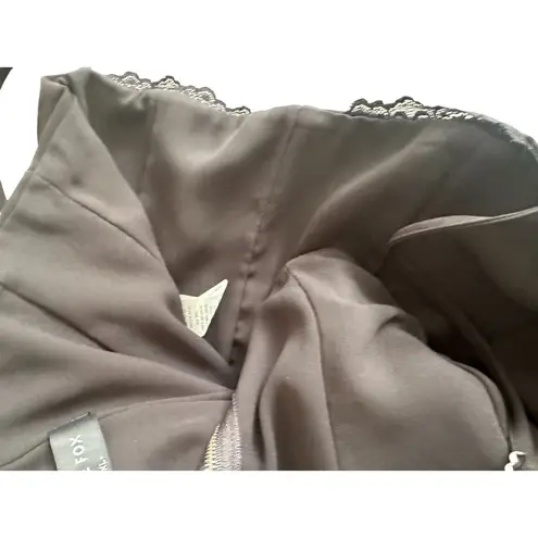 WHITE FOX Black Lace Trim Crop Tank Top Size XL