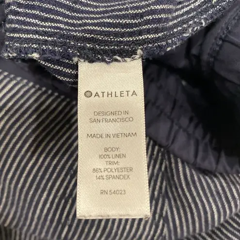 Athleta  Size 4 Stripe Bali Linen Trouser Pants Style