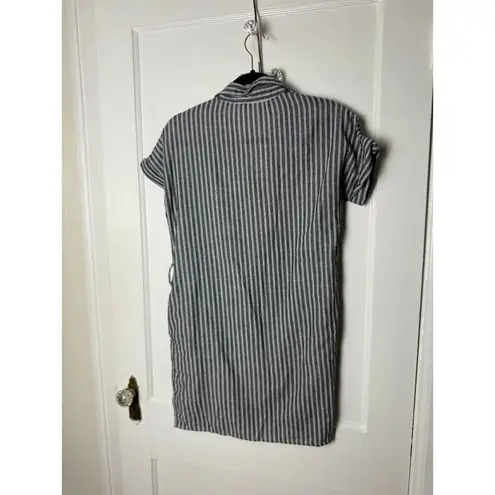 Love Note Love Notes Dress Women's Small Striped Mini Y2K Shirt Office Siren Short Cotton