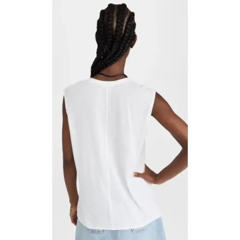 Rag and Bone  Jeans White Linen Michal Muscle Tank