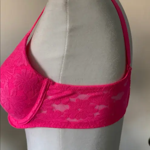 No Boundaries  Hot Pink Lace Bra