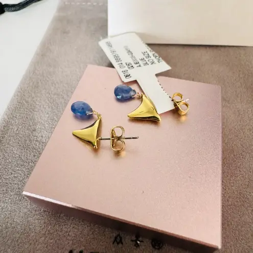 Alexis Bittar Alexas Bittar Asterales Thorn 14K Goldplated & Sapphire Drop Earrings, NWT