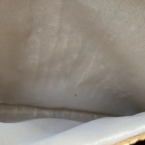 Vintage straw rainbow poms envelope clutch purse