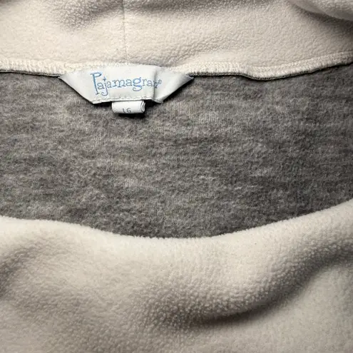 Pajamagram Womens Lounge Set Cowl Neck Long Sleeve Gray Cozy Sleepwear Size L