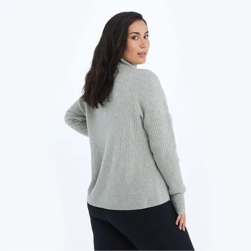 Summersalt The Luxe Cashmere Blend Funnel Neck Sweater wolf gray size XL