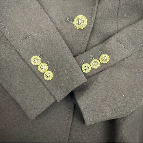 ZARA  Double Breasted Blazer With Shoulder Pads Blogger’s Favorite Black