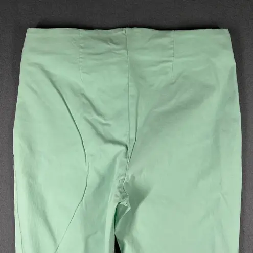WHBM Cropped Pants Womens 10 Mint Green Elastic Waist Pull On Business Casual