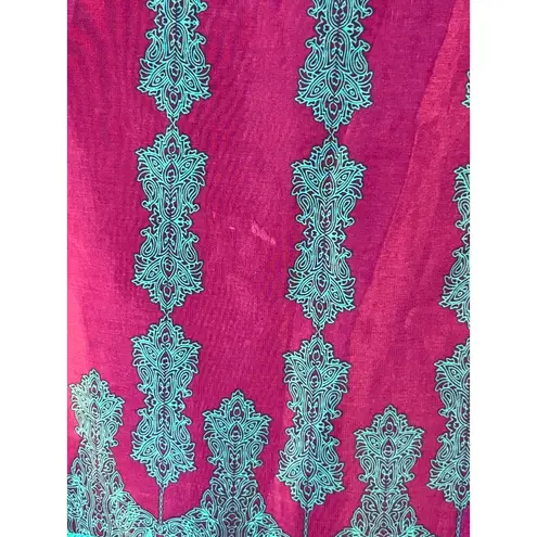 Fig and Flower Blouse Small Purple Indie Boho Rhinestones Dressy Artsy