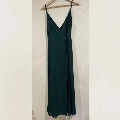 Fame and Partners Forest Green Tilbury Wrap Maxi Dress