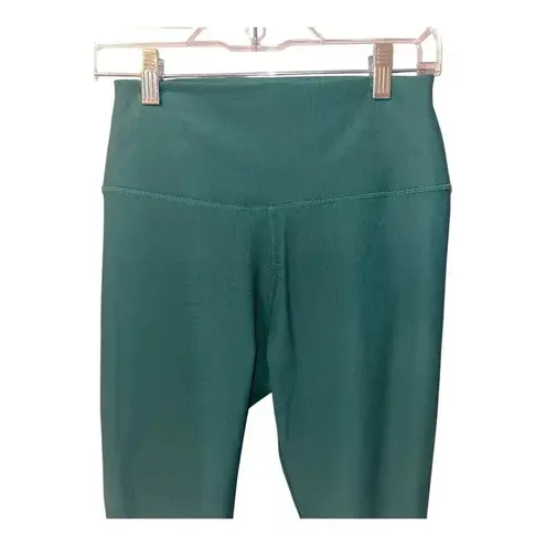 Wilo Base Ribbed Green 7/8 Length Leggings, Large