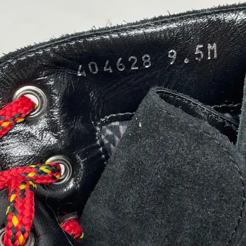 Aquatalia Isotta Black Suede Waterproof Block Heel Lug Ankle Booties Boots 9.5