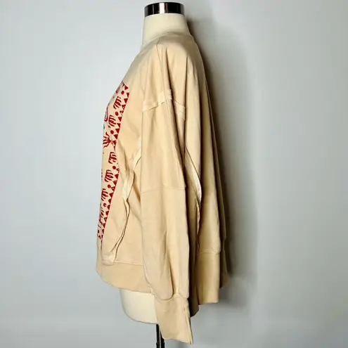 Tan Beach Themed Boho Top Size XS