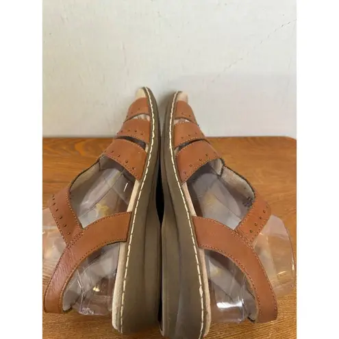 Naturalizer Soul Women's Strappy Snap Closure Sandals Brown Size 10 / 40 Sk 2901