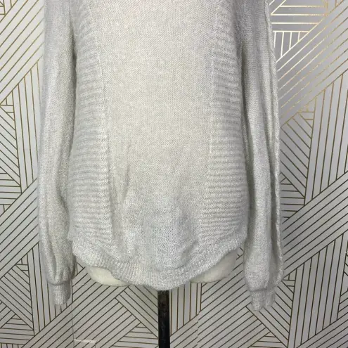 Sundance Catalog Wool Mohair Knit Beige Ribbed Sweater Size US Large