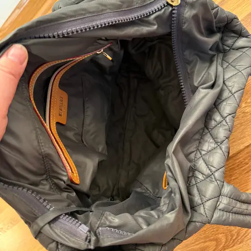 MZ Wallace Small Metro Tote Black Dawn Ombre Quilted Bag with Pouch