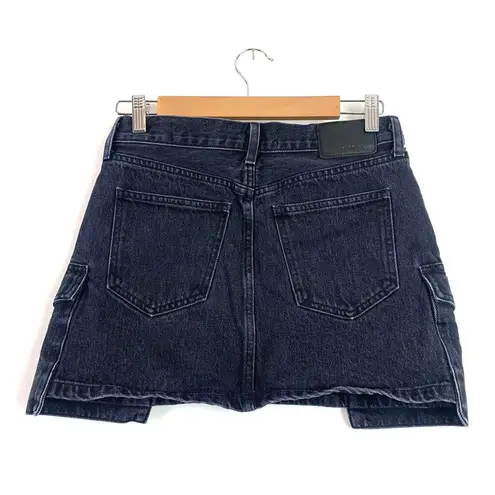 Aritzia  Denim Forum The '90s Mid Rise Cargo Mini Denim Jean Skirt Black Eyeliner
