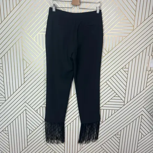 Prabal Gurung Fringe Trousers Pants in Black Size US 2