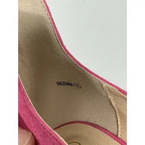 Womans Hehainom Jenna Slipon Pumps Size 5 Pink Small Heel Round Toe