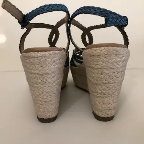 Pacific&Co Womens Leather Wedge Platform Sandal Size 10 VINTAGE FOUNDRY 4” Hight NEW