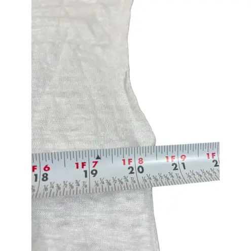 Tahari 100% Linen White Button Back Top Women’s XL Lightweight Short Sleeve