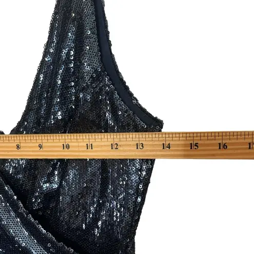 Dress the Population Sam Sequin Jumpsuit In Navy Night Sky Women’s Size XS