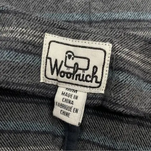 Woolrich Popover Shirt Sweater Womens Size Medium Striped Oversized Indie Grunge