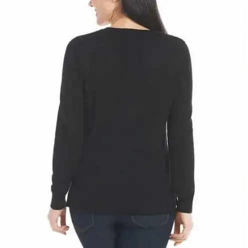 Katherine Barclay Extra Fine Marino Wool Sweater, Black Medium NWT