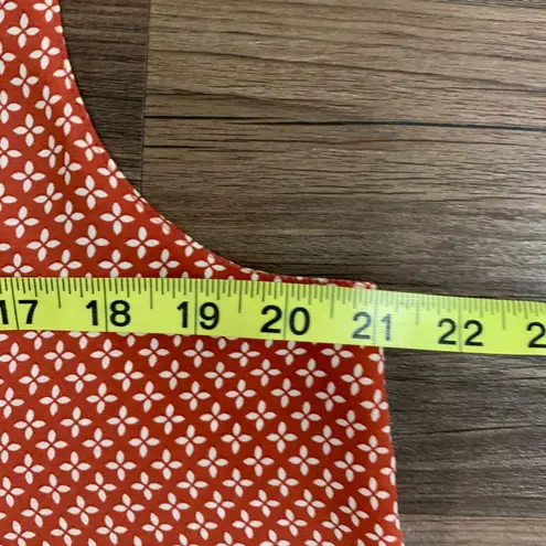 Loft Orange & White Sleeveless Top