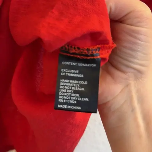 Calessa embroidered floral Red Size 1X