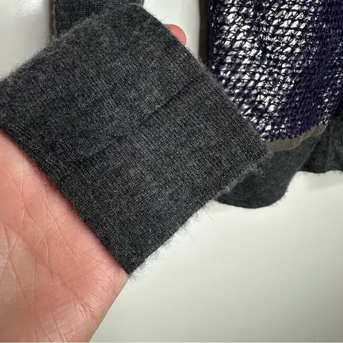 REED KRAKOFF Spangles Cashmere Cardigan Sweater Size XS Gray