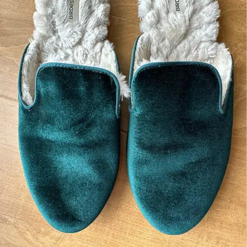 Birdies Women’s Emerald Green Velvet Phoebe Mules, Size 9