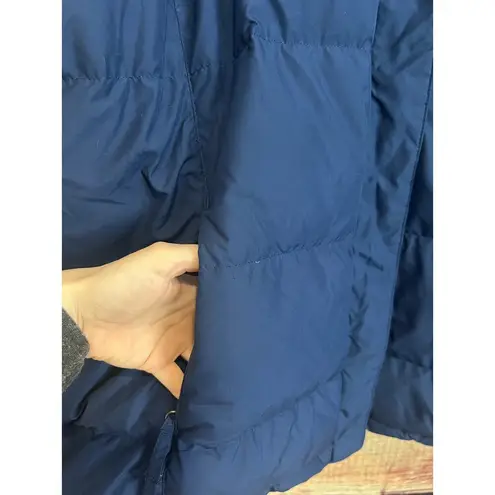LL Bean Womens Ultrawarm Jacket Coat 2X 650 DOWN Puffer Hood Faux Fur Trim Blue