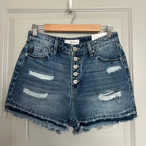 KanCan USA KanCan | Distressed Medium Wash High Rise Denim Shorts NWT Size M