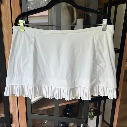 Lululemon  pleated skirt skort tennis City Sky Run By biker shorts pockets white