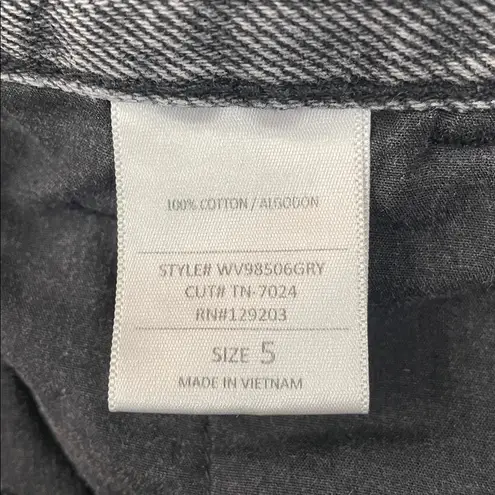 Cello  Black Washed Wide Leg Carpenter Jeans